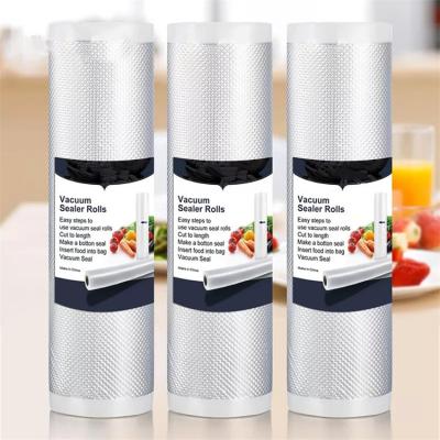 China Factory Price Disposable Freezer Storage Saving Resealable Plastic Roll Sealer Vacuum Bags For Food for sale