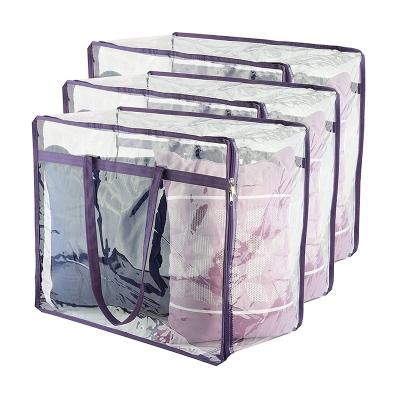 China High Quality Safety Clear Zippered Storage Bags Bedding Covers Duvet Covers Quilts Clothes Toys Bags for sale