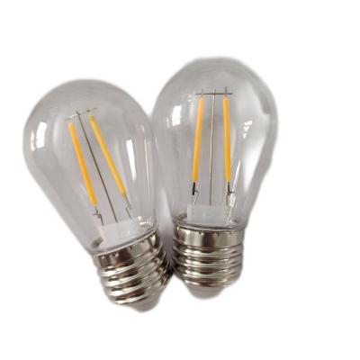 China Warehouse Hot sale S14 2W LED filament lamp Replacement filament lampe decoration E26 E27 base for sale