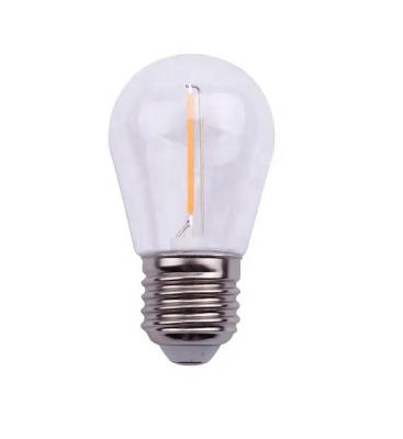 China Garden s14 filament bulb Replacement  Outdoor String Lights led filament bulb Clear Plastic led bulb filament for sale