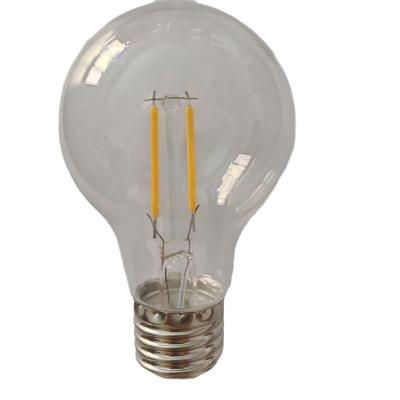 China Warehouse MC lighting LED filament bulb A60 clear 2W E27 plastic shatterproof and waterproof for home use for sale