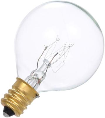 China Home Vintage Edison G50 Globe 25w E12 Clear Glass Incandescent Light Bulbs for Decorative Light Salt Lamp for sale