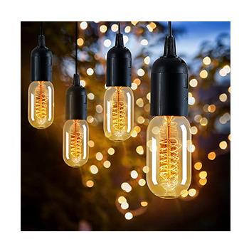 China Carbon filament bulb Vintage Light Bulbs Edison Screw Bulb 40W E27 Decorative Filament Bulb Dimmable Warm White LightT45 Tube Shape for sale