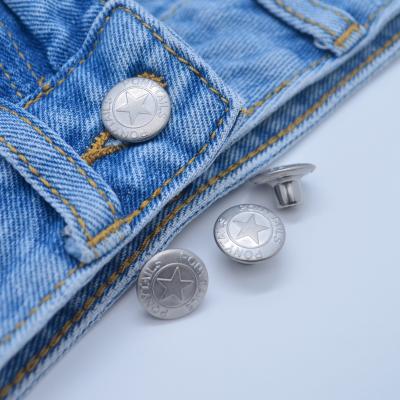 China Workable Customized OEM Metal Denim Leg Jeans Buttons Metal Spike Buttons For Jeans for sale