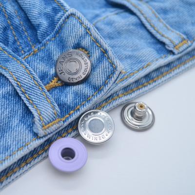 China Sustainable DIY Vintage Pants Clothes Jeans Buttons Zinc Alloy Copper Metal Leg Jeans Rivet Button For Jeans for sale