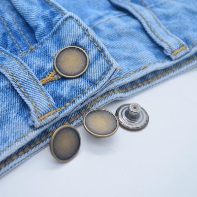 China Wholesale custom logo button nickel free jeans studs leg jeans metal denim plated buttons for jeans clothing for sale