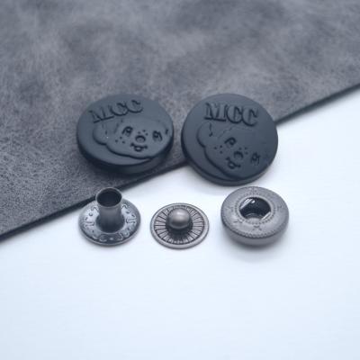 China Viable Custom Logo Fastener Metal Button Snap Button Viable Customized Buttons For Clothes for sale