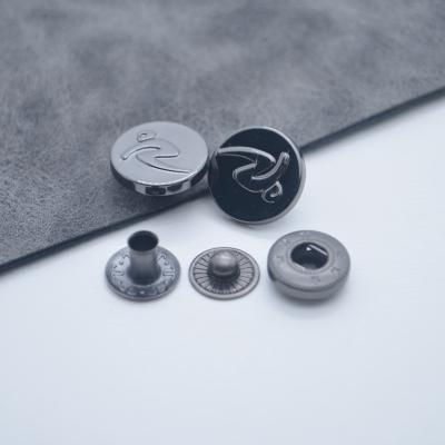 China Custom Viable High Quality Custom Snap Button Logo Metal Snap Button Press Metal Background For Apparel for sale