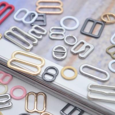 China Custom Engraved Unique Design Metal Logo Swimwear Bra Hook And Eye Hooks Eco-friendly Acceptable For Strap for sale