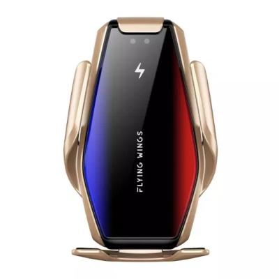 China Qi S5 S7 15W 10W Induction Wireless Charger Smart Auto Sensor Car Stand By QC Qi 10W Fast Charging Support for sale