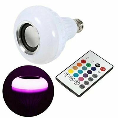 China AN014-1 BT Smart LED Light Speaker Residential RGB E27 12W Wireless Music Playing Lamp Color Changing + Outdoor for sale