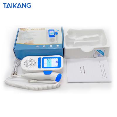 China Dual Mode TFT Screen Sensitive Curve&Digital Hospital Clinic Probe Detect Fetal Heart Rate Doppler Monitor for sale