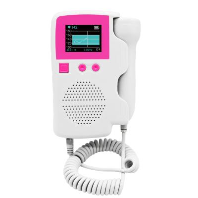 China Home Clinic Hospital 3.0MHz 9 Week Probe Measurable Baby Heartbeat Detect Portable Medical Ultrasound Doppler Fetal Monitor for sale