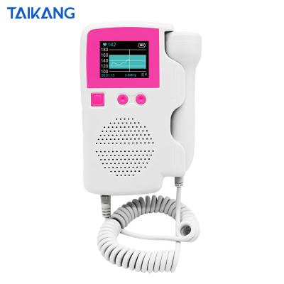 China Plastic Portable Medical Rechargeable Ultrasound 3.0/2.50mhz Instruments Fetal Doppler Monitor for sale