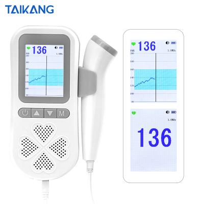 China Digital Ultrasound 3 MHz TFT Curve And Plastic Digital Display Baby Heart Sound Fetal Doppler for sale