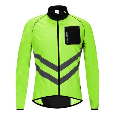 China New Model Sale Anorak Bike Jacket W Reflective Windproof Cycling Pocket Promotional High Quality Breathable Warm Full Zipper for sale