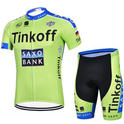 China Breathable Mens Cycling Jersey Set Bicycle Short Sleeve Set Quick Dry Breathable Shorts Padded Pants for sale