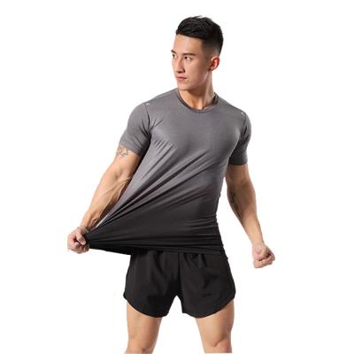 China Breathable Men's OEM Gym Blank T-shirt Stylish Custom Quick Dry Shorts Shapewear Mens Compression Shirts for sale