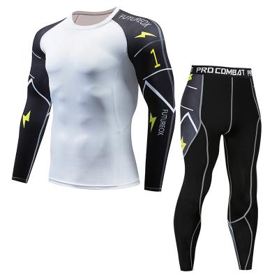 China New Workout Fitness Breathable High Quality Compression Wear Tight Quick Dry Jogging Compression Wear Tight Suit For Man for sale