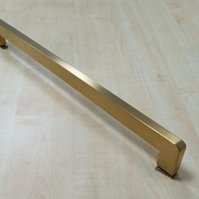 China (Height)Adjustable Towel Bar Bathroom Wardrobe Use Rosette Handles Sliding Door Handle Gold Metalsl Handles for sale