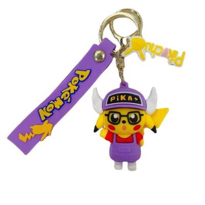 China Character Plastic Novelty Kawaii-Bob Minifigure Ornament Single Key Chain Pendant Keychain for sale