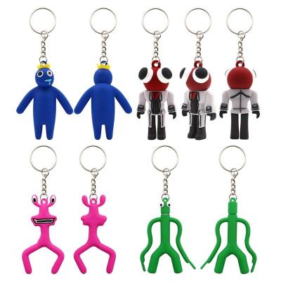 China Rainbow Friends Key Chain Toy Keyring Bag Pendant Kids Birthday Christmas Gift Plastic Action Numbers Toys Play Time Styles for sale