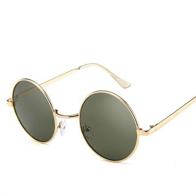 China Custom Vintage Gafas AC Men Women Metal Frames Round 400 UV Sunglasses for sale