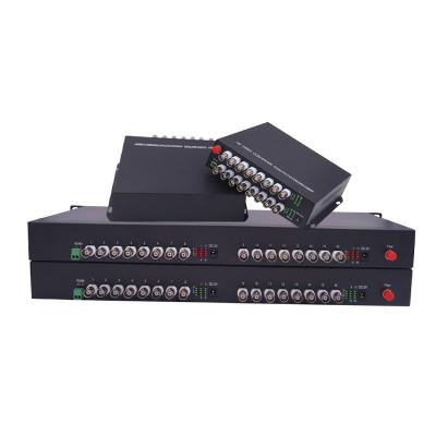 China 960P 2/4/8/16/32CH HD-CVI/TVI/AHD Digital Metal BNC Video Coaxial Fiber Converter Supplement Optical Terminal Transceiver with RS485 for sale