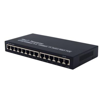 China Port POE 10/100/1000Mbps Gigabit 12 PoE Switch With 2 Uplink 48V Power Over Ethernet Switches Network POE+ Changer Smart Detection for sale