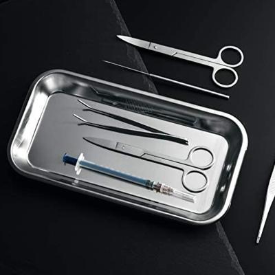 China Reusable Stainless Steel Tray Medical Surgical Plate Nursing Surgical Instruments 304 Factory Made Dressing Tray Medical Kidney Tray for sale