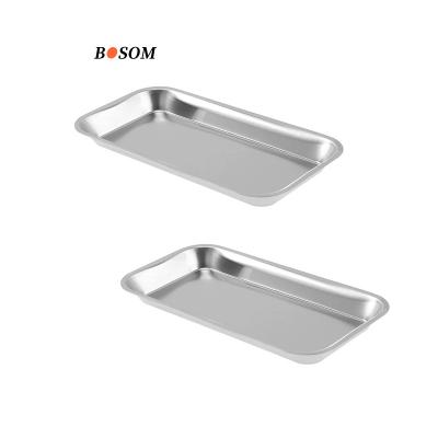 China Sustainable Stainless Steel Rectangle Pan Multi-Size Non-Stick Baking Tray Multifunctional Stainless Steel Serving Tray for sale