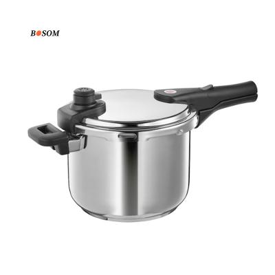 China Large Capacity Stainless Steel Sustainable Pressure Cooker For Commercial Heavy Bottom Use 25/30/40/50L Induction Gas Base Cooker for sale