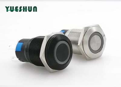 China 1NO 1NC Push Button Switch 16mm Ring Type LED Illuminated Waterproof On Off for sale