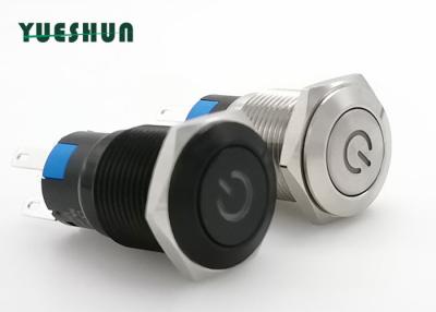 China Lighted 16mm Momentary Push Button Switch Not Easily Damaged Long Service Life for sale