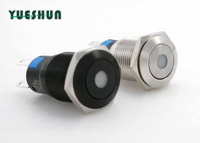 China Waterproof Aluminum 16mm Push Button Momentary Latching For Circuit Control for sale