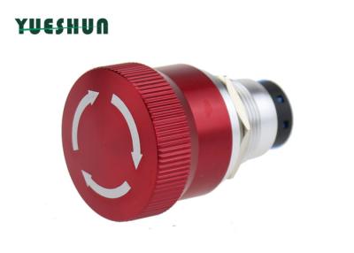 China Brass Nickel Plating Emergency Push Button , 5A 250VAC Red Emergency Stop Button for sale