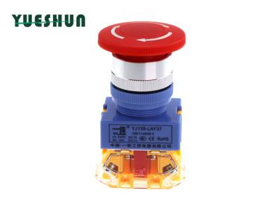 China Mushroom Type Emergency Push Button , Self Locking Emergency Stop Button Switch for sale