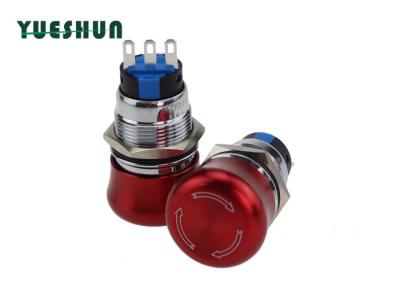 China High Durability Emergency Push Button Mushroom Head Rotary Stainless Steel Material for sale