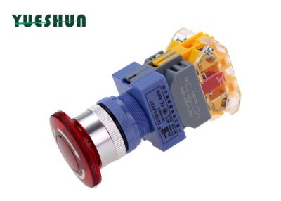 China 22mm Mounting Hole Emergency Stop Button Illuminated Normally Open Normally Closed for sale