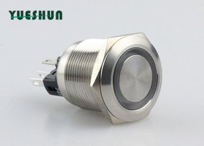 China Waterproof Latching Push Button LED Illuminated , Metal 6 Pin Push Button Switch for sale