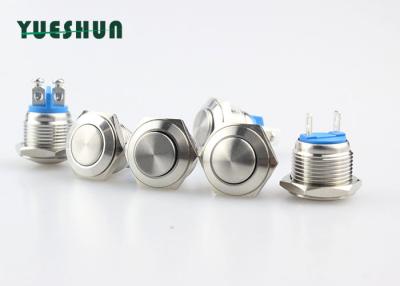 China Normal Closed Momentary Button Switch Stainless Steel / Nickel Plated Brass Material for sale