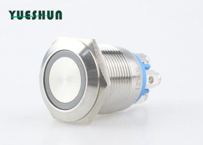 China Self Reset LED Metal Push Button Switch 304 / 316 Stainless Steel Shell for sale