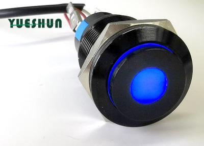 China Black Aluminum Illuminated Latching Push Button Switch High Power Efficiency for sale