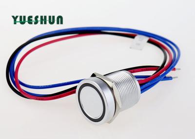 China LED Illuminated Piezo Push Button Switch , 19mm Switch Push Button Momentary for sale