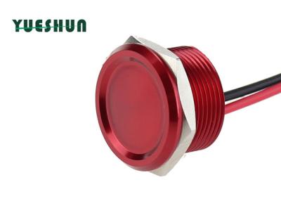 Chine Couleur rouge adaptée aux besoins du client de commutateur piézo-électrique de contact pour le panneau de trou de montage de 25mm à vendre