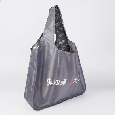 China Eco-Friendly Eco-Friendly Foldable Reusable Polyester Grocery Bag Shoulder Handbag for sale