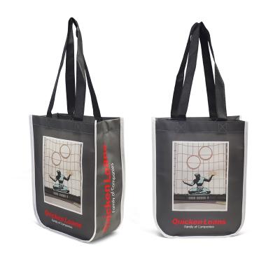 China Custom Eco-Friendly Reuse Pattern Printing Lululemon Non Woven Shopping Tote Bags for sale