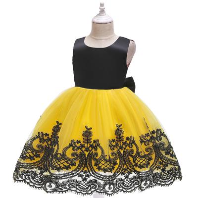 China New Arrival Washable Hot Wholesale Baby Clothing Lace Flower Kids Dress Baby Birthday Party Dresses for sale