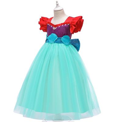 China 2021 OEM/ODM Washable Mermaid Girl Dress Birthday Wedding Party Wear Bridesmaid Princess Dresses for sale