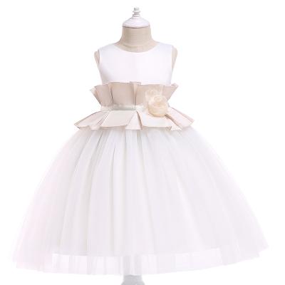 China Kid Washable White Short Dress With Bow Princess Dress Flower Manufacturer Multicolor Customizable Fashion for sale